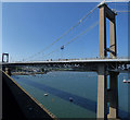 SX4358 : Eastern tower of the Tamar Bridge by Stephen Craven