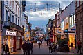 SK9771 : Christmas lights on the High Street, Lincoln by Oliver Mills