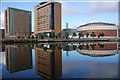 J3474 : Reflections on the River Lagan, Belfast by Albert Bridge