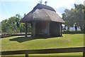 NS0137 : Thatched shelter , Brodick Castle by Stephen Darlington