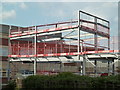 SO8754 : Worcestershire Royal Hospital - radiotherapy centre steelwork by Chris Allen