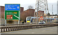 J3674 : Direction sign, Sydenham bypass, Belfast by Albert Bridge