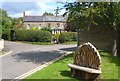 ST7443 : Carved Bench, Trudoxhill by Des Blenkinsopp