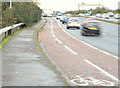 J3876 : Cycle lane, Sydenham bypass, Tillysburn, Belfast (November 2014) by Albert Bridge