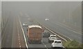 J3775 : A misty Sydenham bypass, Belfast - October 2015(1) by Albert Bridge