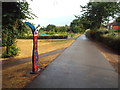 SP7386 : National Cycle Network marker post, Market Harborough by Malc McDonald