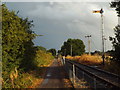 SP7367 : Semaphore signal next to Brampton Valley Way, near Brixworth by Malc McDonald