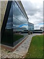 NT9951 : Glazed frontage, Berwick Sports and Leisure Centre, Tweedmouth by Graham Robson