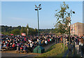 NZ2130 : People eating before a performance of Kynren, 11 Arches Park, Bishop Auckland by habiloid