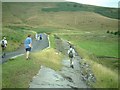 SK1383 : Collapsed Road, Little Mam Tor, Castleton, Peak District by Bob Embleton