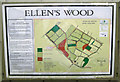 ST5884 : Interpretive sign, Ellen's Wood  by Robin Stott