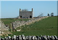 SK1767 : Field and ruined barn by Andrew Hill