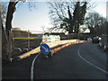 SP2763 : Fisher's Bridge, traffic barrier and temporary parapet by Robin Stott