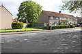 SU7370 : Linden Road houses and pillar letter box from Hazel Crescent by Roger Templeman