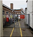 SO3700 : Royal Mail delivery office entrance gates, Usk by Jaggery