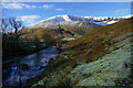 SD6996 : Snowy hills reflected in the River Rawthey at Cautley by Andy Waddington