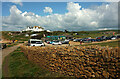 SY4988 : Hive Beach car park by Derek Harper