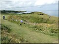 SH2741 : Sink hole on Nefyn Golf course by Oliver Dixon