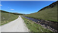 NN3028 : Dusty road out from Ben Lui by Andy Waddington