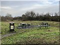 SJ8050 : Seating area in Leddy's Field by Jonathan Hutchins