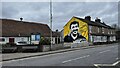 TQ1095 : Graham Taylor mural, Vicarage Road by Bryn Holmes