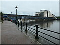 J3474 : Lagan railway bridge and footbridge, Belfast by Christine Johnstone