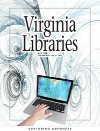 cover image for the Virginia Libraries journal