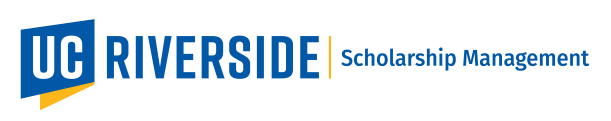 Logo for UC Riverside Scholarship Management 