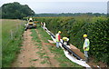 TQ0332 : Pipe laying at Oakhurst Farm (3) by Graham Horn