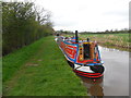 SJ5646 : Working Narrow Boat Hadar moored below Marbury lock by Keith Lodge