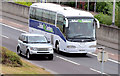 J3775 : Belfast City Coaches coach, Sydenham bypass, Belfast (September 2014) by Albert Bridge