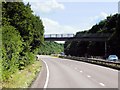 SK0281 : Footbridge over the A6 at Buxworth by David Dixon