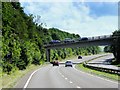 SK0381 : Bridge over the A6 at Whitehough by David Dixon