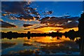 SU6677 : Spectacular sunset at Hardwick Estate by Philip Pankhurst