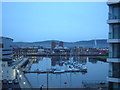 J3474 : Belfast Harbour Marina and view across the Lagan by Christopher Hilton