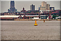 SJ3586 : Yellow Marker Buoy in the Mersey Estuary by David Dixon