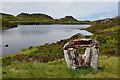 NM4585 : Rustic bench by Loch nam Ban Mora by Jim Barton