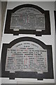 TL5338 : St Mary the Virgin, Saffron Walden: plaques recording bell-ringing achievements by Christopher Hilton