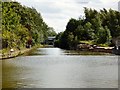 SJ7697 : Approaching the Barton Aqueduct by Gerald England