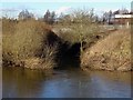 SK3735 : Chaddesden Brook flowing into the Derwent by Ian Calderwood