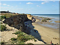 TG3830 : Cliff and beach access ramp, Happisburgh by Robin Webster