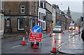 NT3336 : Resurfacing road works, Innerleithen by Jim Barton