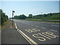 NT9756 : Northumberland Public Transport : A1 Southbound Bus-Stop At Marshall Meadows Road-End (view SE) by Richard West