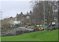 NT2540 : Cyclepath construction in Whitestone Park, Peebles by Jim Barton