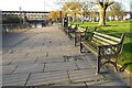 SO8454 : Riverside seating by Philip Halling