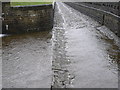 SD8228 : Overflow at Clowbridge Reservoir Jan 2008 by John Rigby