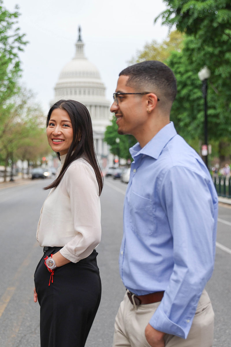 Students in front of the Capital in Washington D.C.