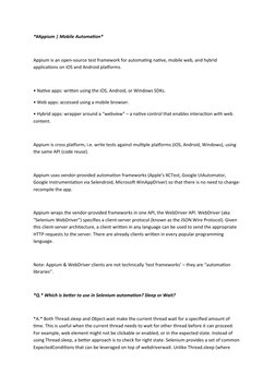 *#Appium | Mobile Automation*
Appium is an open-source test framework for automating native, mobile web, and hybrid 
applicat