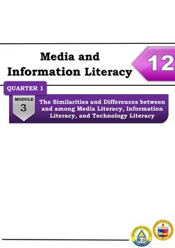 Media and 
Information Literacy 
QUARTER 1 
MODULE The Similarities and