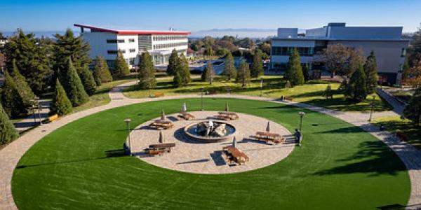 SUSB & ASC Buildings with Quad in foreground